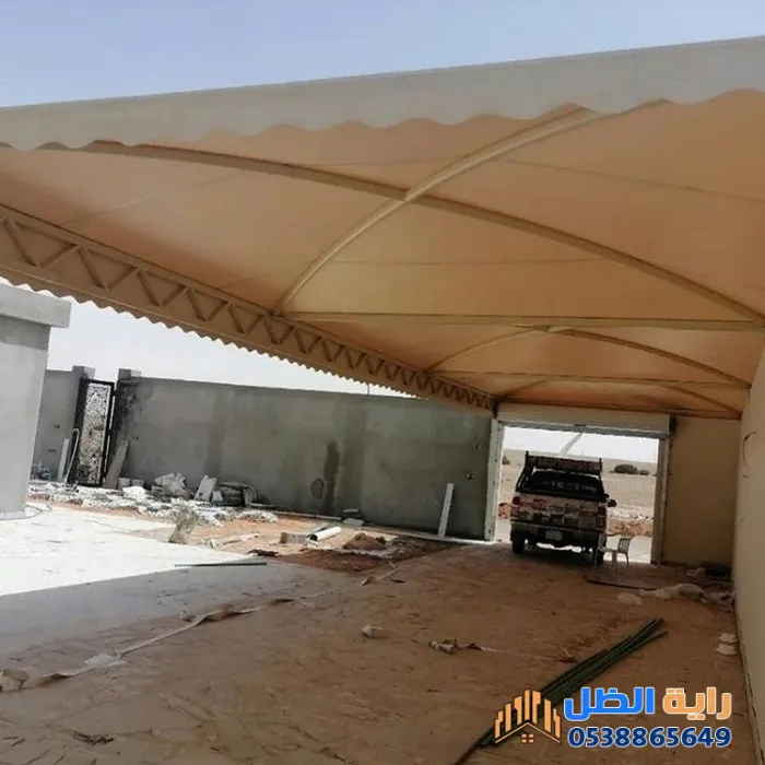 اصلاح مظلات كراج مقوسة بتثبيت آمن في جدة بحي الفلاح والرحمانيه 